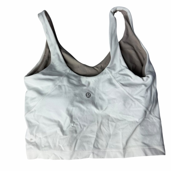 LULULEMON align tank top white taupe lining size 6 - Picture 4 of 4